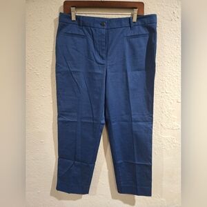 Ann Taylor Pants Womens Navy Blue Straight Leg Stretch Work Career Dress Size 10